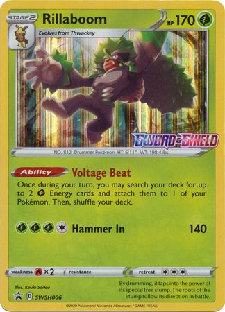 Rillaboom (SWSH006) (Prerelease Promo) [Sword & Shield: Black Star Promos] | Good Games Morley