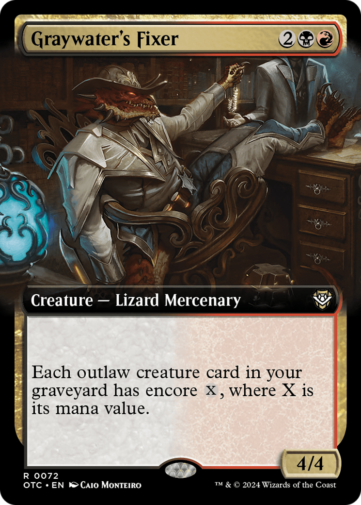 Graywater's Fixer (Extended Art) [Outlaws of Thunder Junction Commander] | Good Games Morley