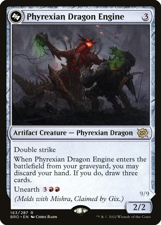Phyrexian Dragon Engine 163 (The Brothers' War)  - Foil | Good Games Morley