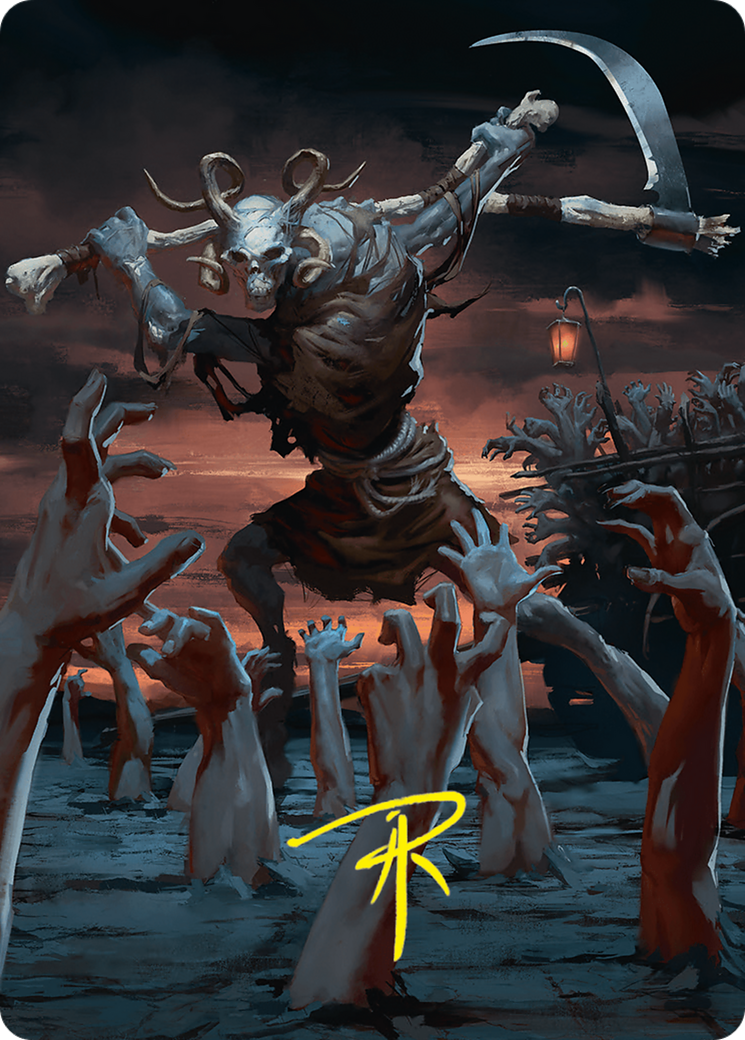 Abyssal Harvester Art Card (34/54) (Gold-Stamped Signature) [Foundations Art Series] | Good Games Morley