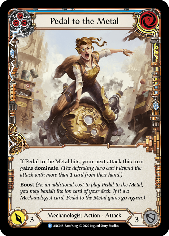 Pedal to the Metal (Blue) [U-ARC013] (Arcane Rising Unlimited)  Unlimited Rainbow Foil | Good Games Morley