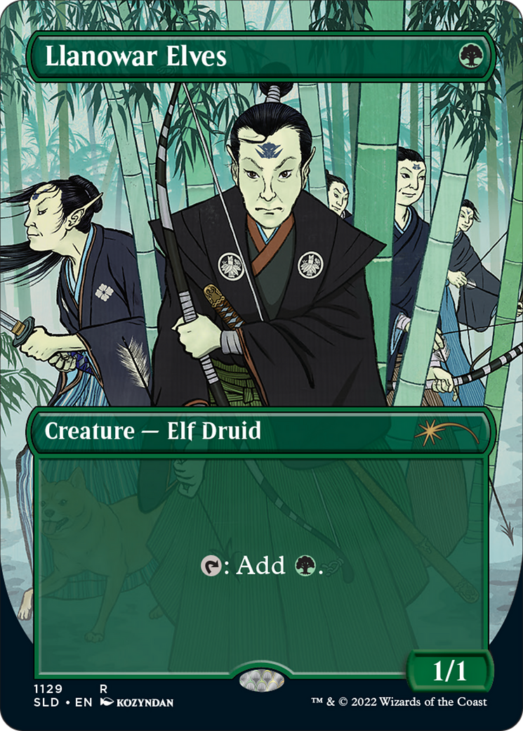Llanowar Elves (Borderless) [Secret Lair Drop Series] | Good Games Morley