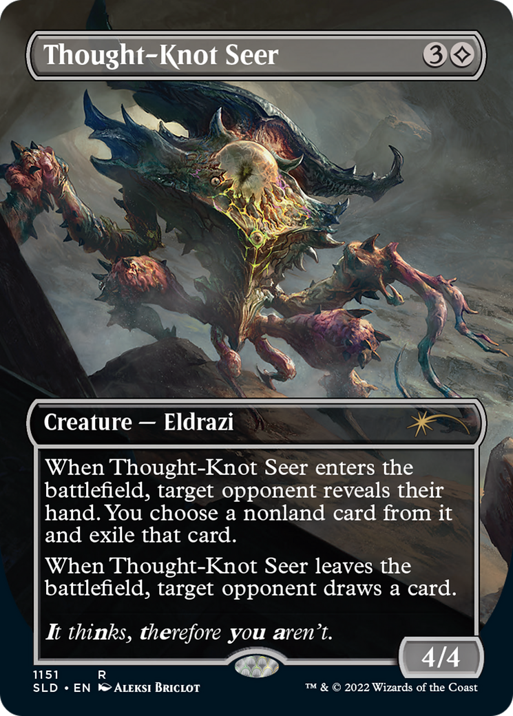 Thought-Knot Seer (1151) (Borderless) [Secret Lair Drop Series] | Good Games Morley
