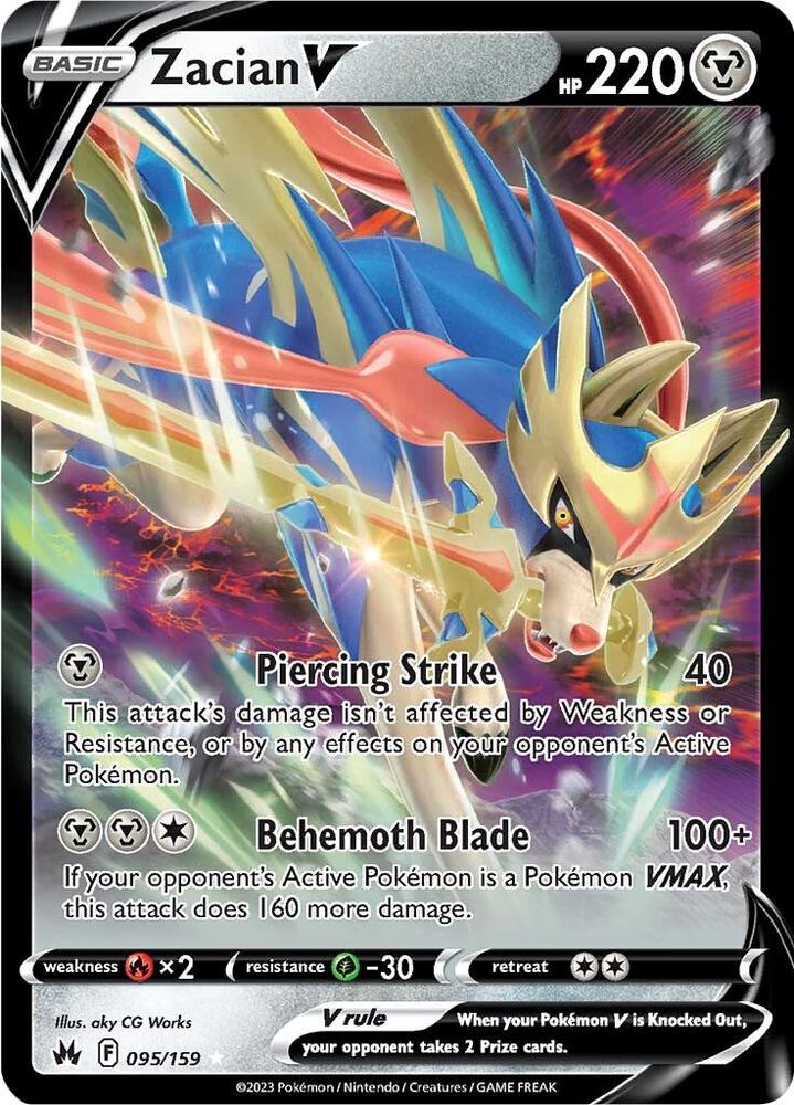 Zacian V 095/159 (Crown Zenith)  - Holofoil | Good Games Morley