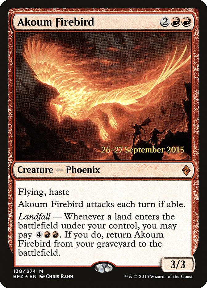 Akoum Firebird [Battle for Zendikar Prerelease Promos] | Good Games Morley