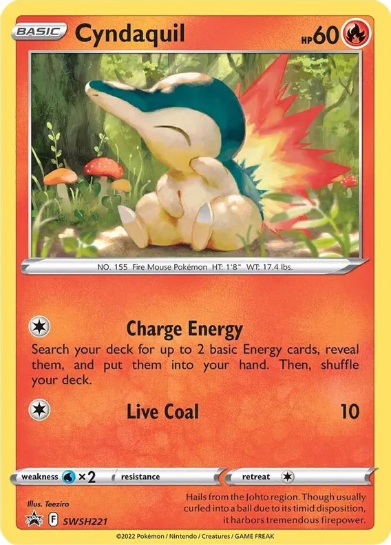 Cyndaquil (SWSH221) (Cosmos Holo) [Sword & Shield: Black Star Promos] | Good Games Morley