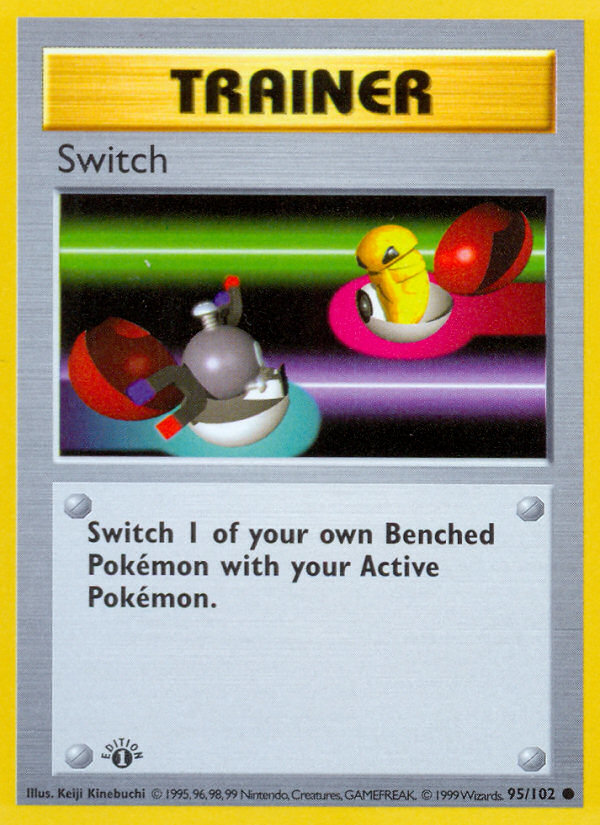 Switch (95/102) (Shadowless) [Base Set 1st Edition] | Good Games Morley