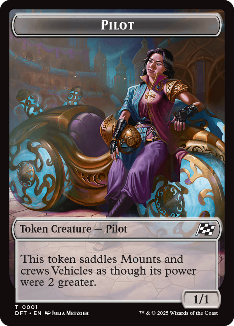 Vehicle // Pilot Double-Sided Token [Aetherdrift Tokens] | Good Games Morley