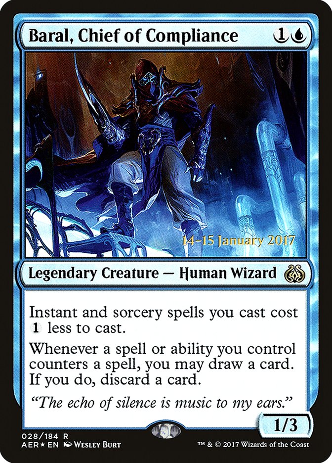 Baral, Chief of Compliance [Aether Revolt Prerelease Promos] | Good Games Morley