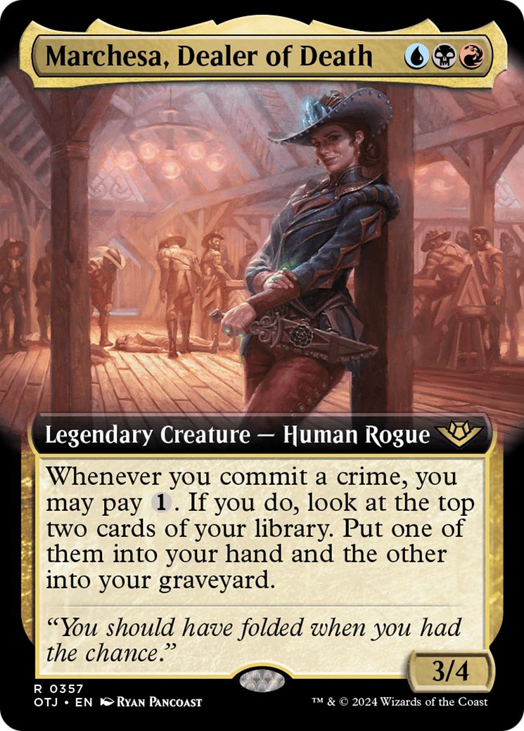 Marchesa, Dealer of Death (Extended Art) [Outlaws of Thunder Junction] | Good Games Morley