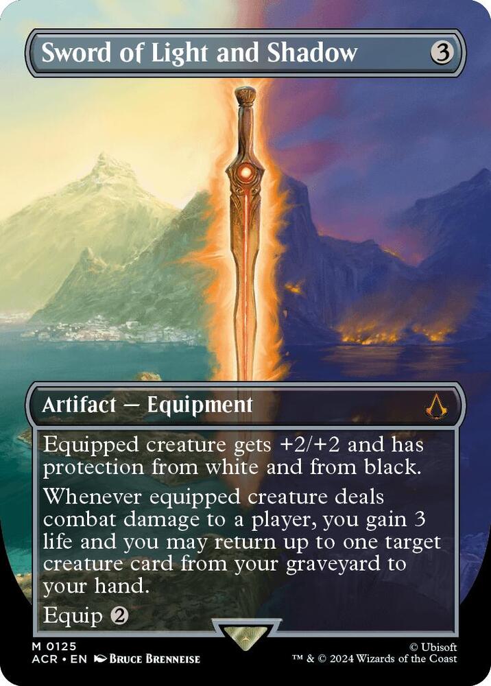 Sword of Light and Shadow 125/110 (Universes Beyond: Assassin's Creed)  - Borderless Foil | Good Games Morley
