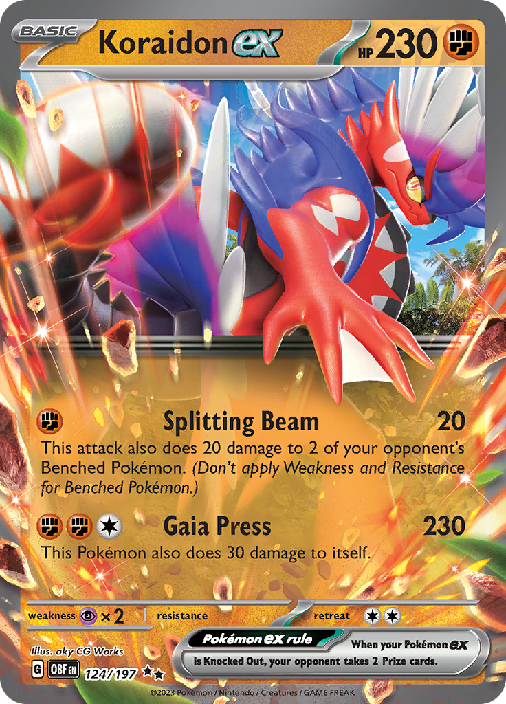 Koraidon ex (124/197) [Scarlet & Violet: Obsidian Flames] | Good Games Morley