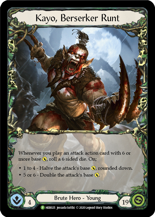Kayo, Berserker Runt [HER025] (Promo)  Cold Foil | Good Games Morley
