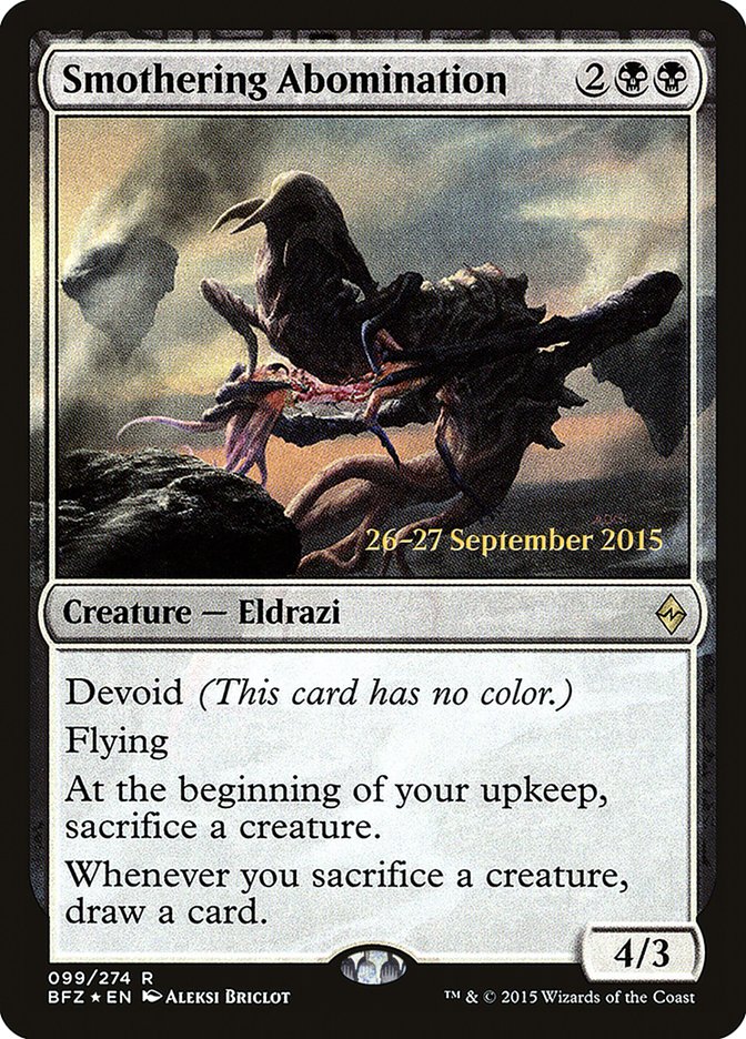 Smothering Abomination [Battle for Zendikar Prerelease Promos] | Good Games Morley