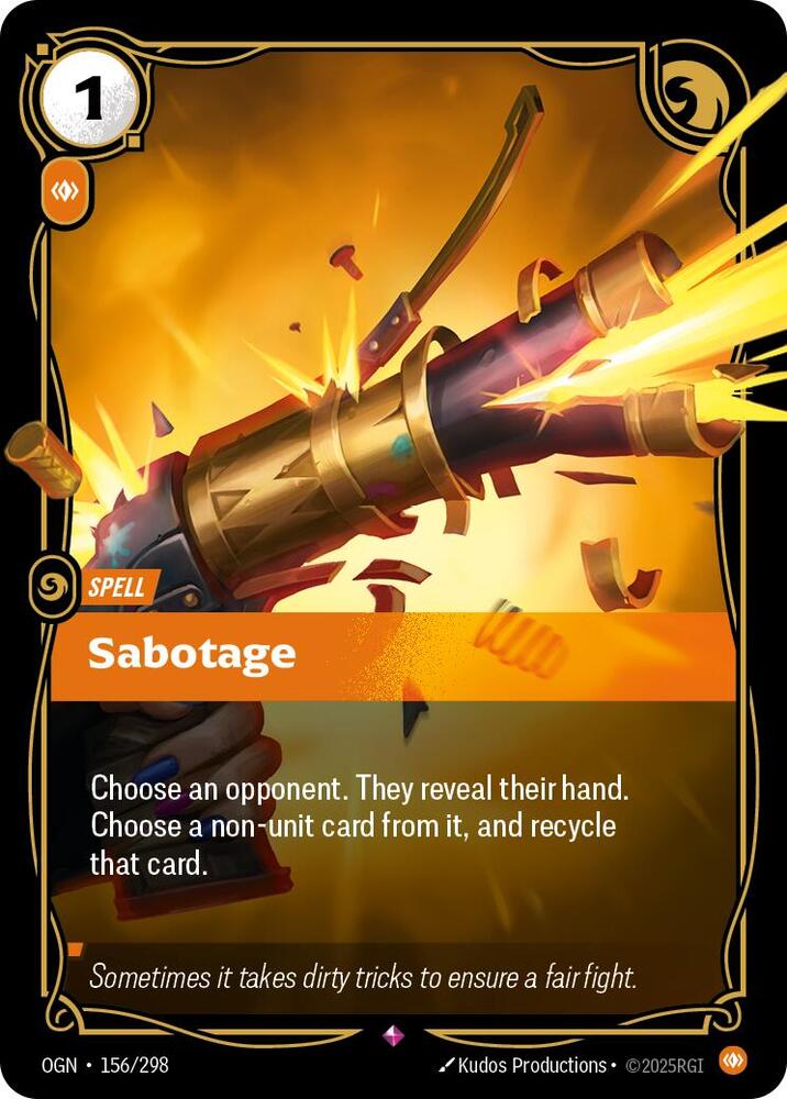 Sabotage 156/298 (Origins)  - Foil | Good Games Morley