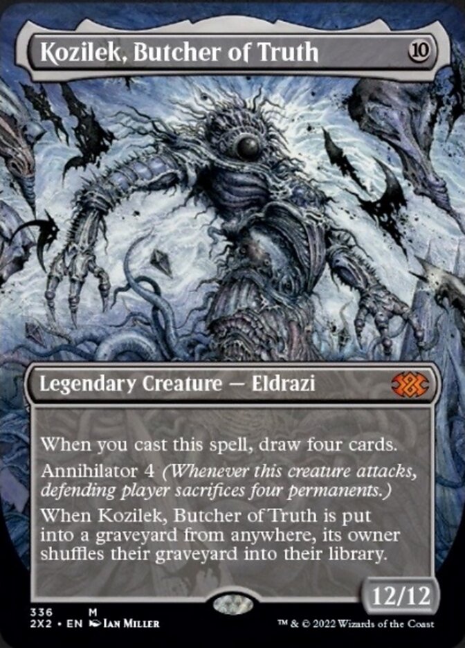 Kozilek, Butcher of Truth (Borderless Alternate Art) [Double Masters 2022] | Good Games Morley