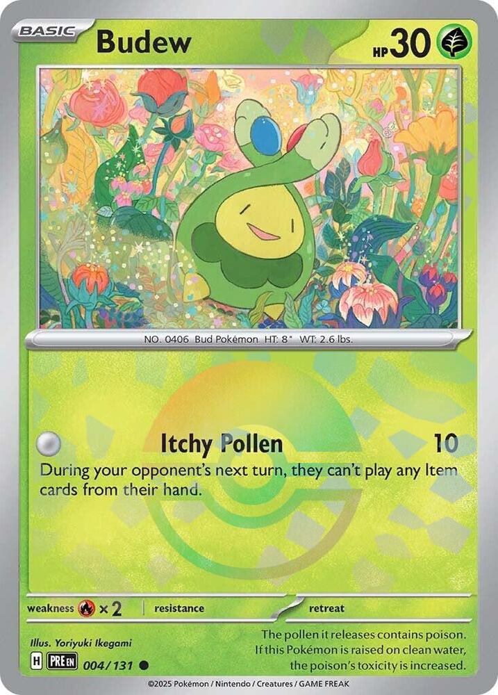 Budew (004/131) (Poke Ball Pattern) [Scarlet & Violet: Prismatic Evolutions] | Good Games Morley