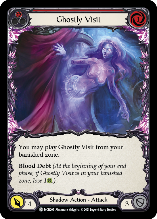 Ghostly Visit (Red) [MON203] (Monarch)  1st Edition Normal | Good Games Morley
