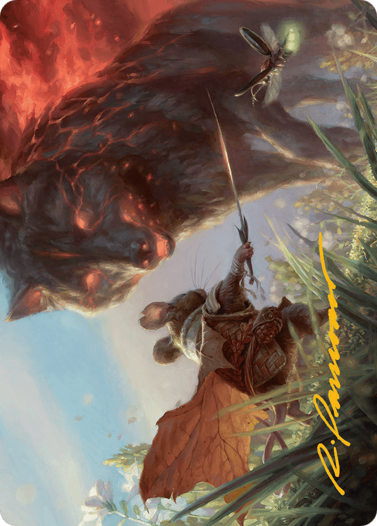 Repel Calamity Art Card (Gold-Stamped Signature) [Bloomburrow Art Series] | Good Games Morley