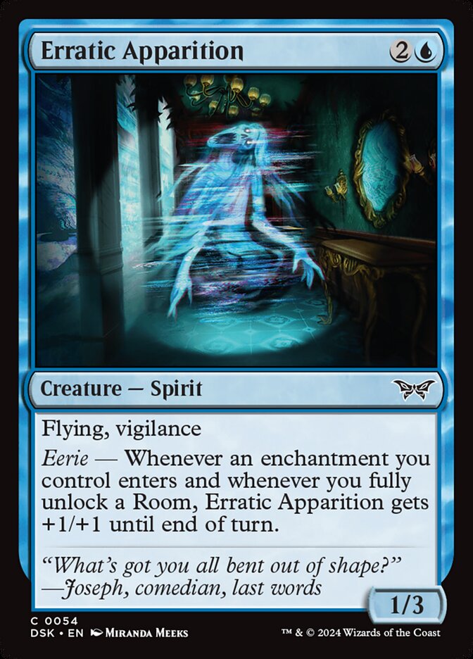 Erratic Apparition 54/286 (Duskmourn: House of Horror)  | Good Games Morley