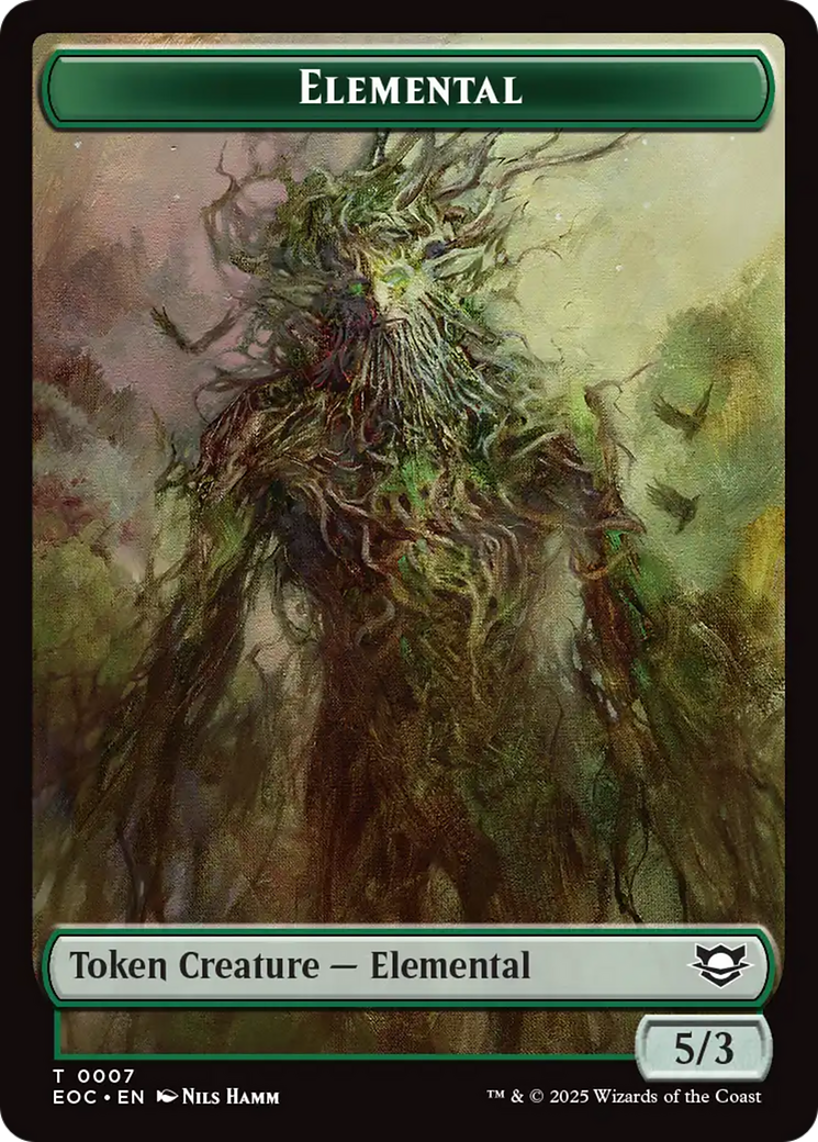 Insect // Elemental (0007) Double-Sided Token [Edge of Eternities Commander Tokens] | Good Games Morley