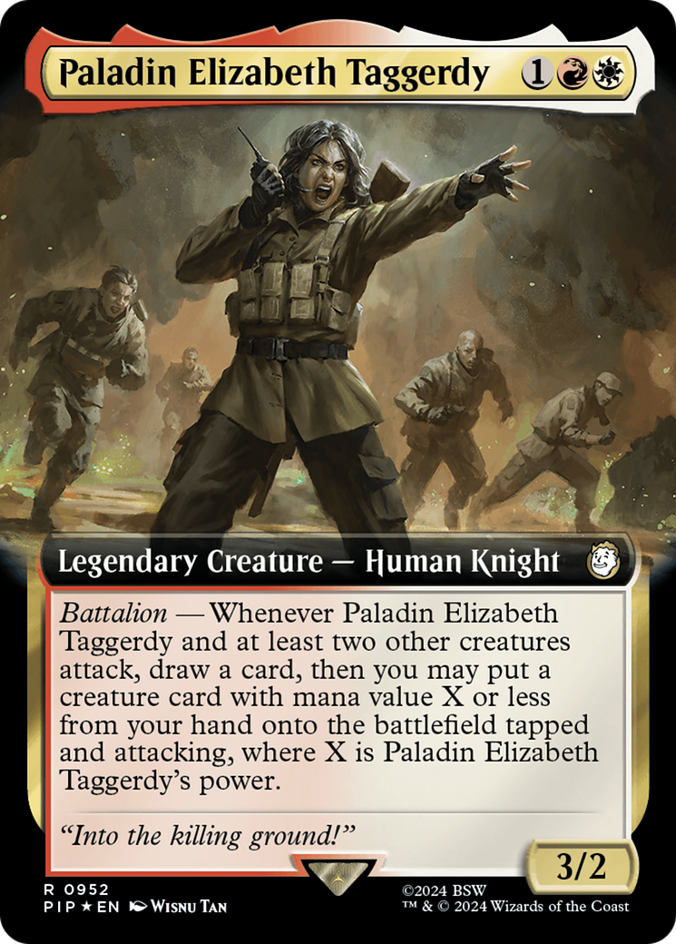 Paladin Elizabeth Taggerdy (Extended Art) (Surge Foil) [Fallout] | Good Games Morley