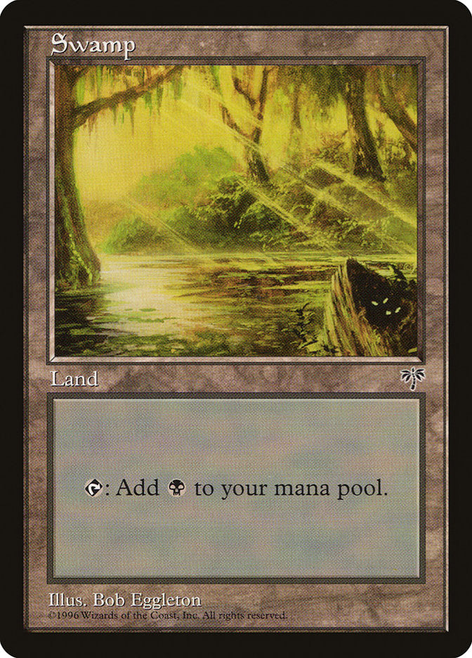 Swamp (Two Sets of Eyes Bottom Right) [Mirage] | Good Games Morley