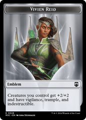 Forest Dryad (Ripple Foil) // Emblem - Vivien Reid Double-Sided Token [Modern Horizons 3 Commander Tokens] | Good Games Morley