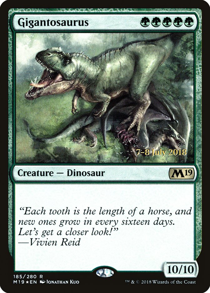 Gigantosaurus [Core Set 2019 Prerelease Promos] | Good Games Morley