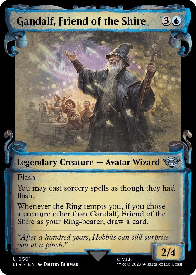 Gandalf, Friend of the Shire 501 (Universes Beyond: The Lord of the Rings: Tales of Middle-earth)  - Showcase Scroll Foil | Good Games Morley