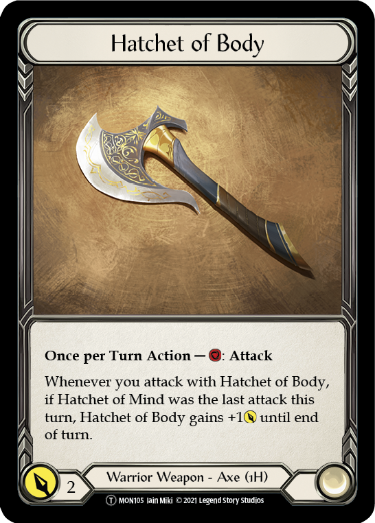 Hatchet of Body // Boltyn [U-MON105 // U-MON030] (Monarch Unlimited)  Unlimited Normal | Good Games Morley