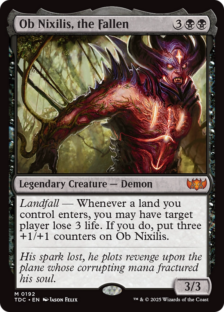 Ob Nixilis, the Fallen [Tarkir: Dragonstorm Commander] | Good Games Morley