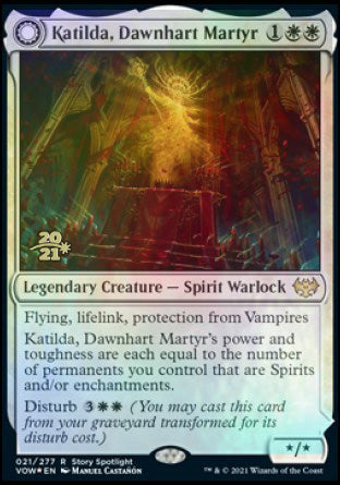Katilda, Dawnhart Martyr // Katilda's Rising Dawn [Innistrad: Crimson Vow Prerelease Promos] | Good Games Morley