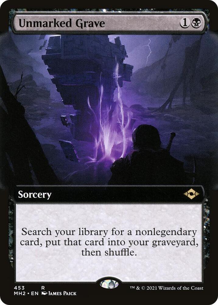 Unmarked Grave Extended Art 453 (Modern Horizons 2)  - Foil | Good Games Morley