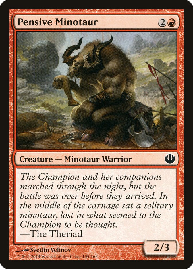 Pensive Minotaur 105/165 (Journey Into Nyx)  - Foil | Good Games Morley