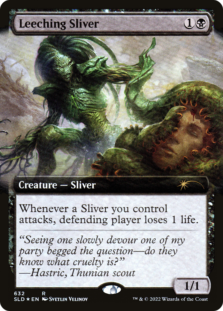 Leeching Sliver (Extended Art) [Secret Lair Drop Promos] | Good Games Morley