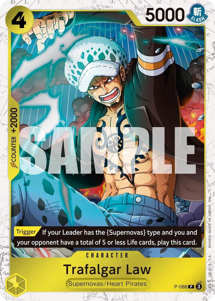 Trafalgar Law P-088 (Premium Booster -The Best- Vol. 2)  - Pirate Foil | Good Games Morley