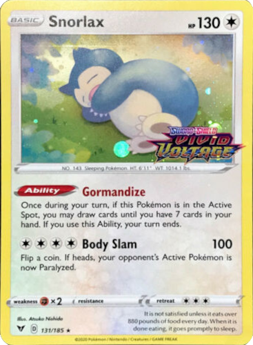 Snorlax (131/185) [Sword & Shield: Black Star Promos] | Good Games Morley