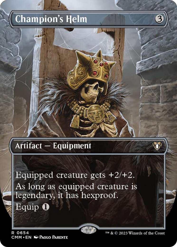 Champion's Helm (Borderless Alternate Art) [Commander Masters] | Good Games Morley