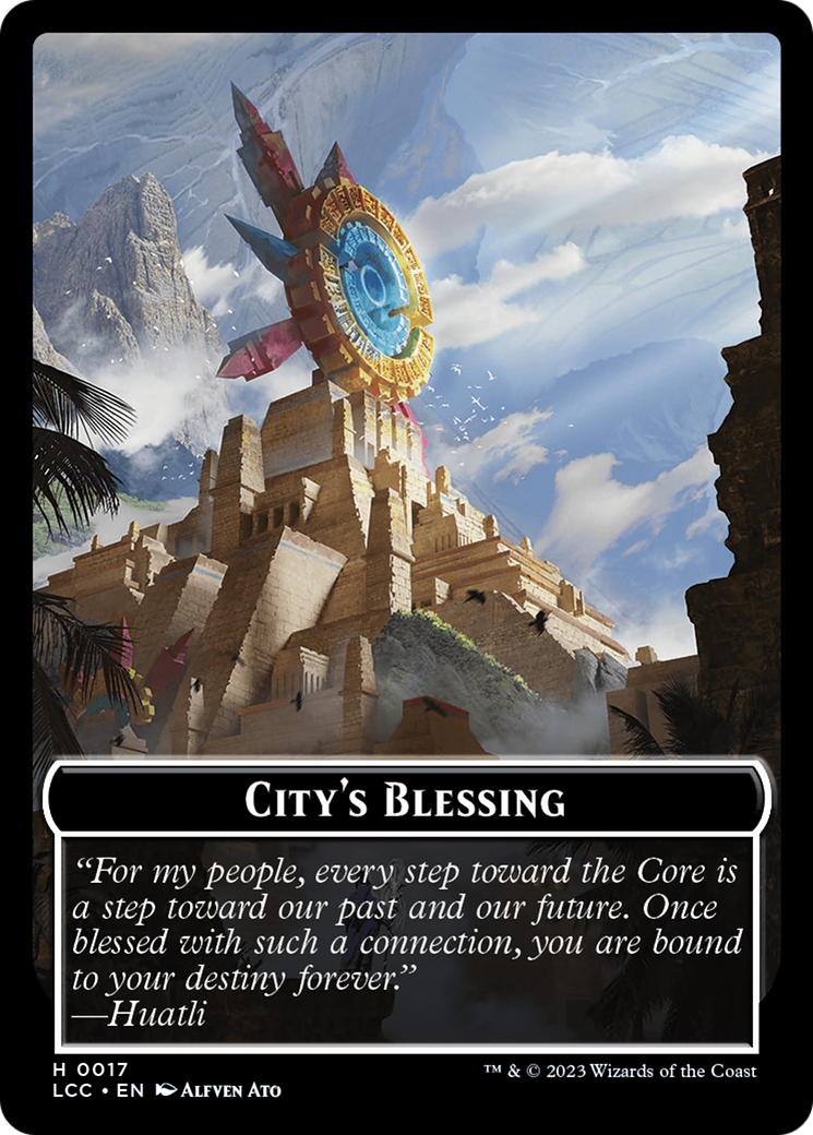 City's Blessing // Pirate (0005) Double-Sided Token [The Lost Caverns of Ixalan Commander Tokens] | Good Games Morley