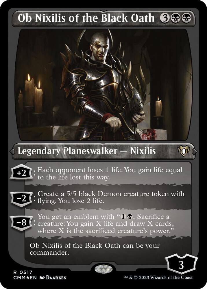 Ob Nixilis of the Black Oath 517/451 (Commander Masters)  - Etched Foil | Good Games Morley