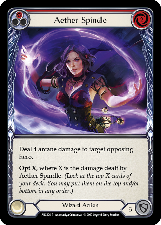 Aether Spindle (Red) [ARC126-R] (Arcane Rising)  1st Edition Normal | Good Games Morley