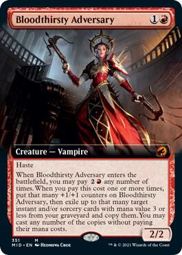 Bloodthirsty Adversary Extended Art 351/277 (Innistrad: Midnight Hunt)  - Foil | Good Games Morley