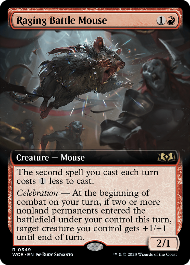 Raging Battle Mouse (Extended Art) [Wilds of Eldraine] | Good Games Morley