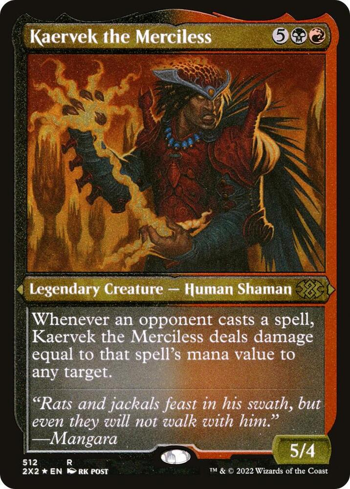 Kaervek the Merciless Foil Etched 512 (Double Masters 2022)  - Foil | Good Games Morley