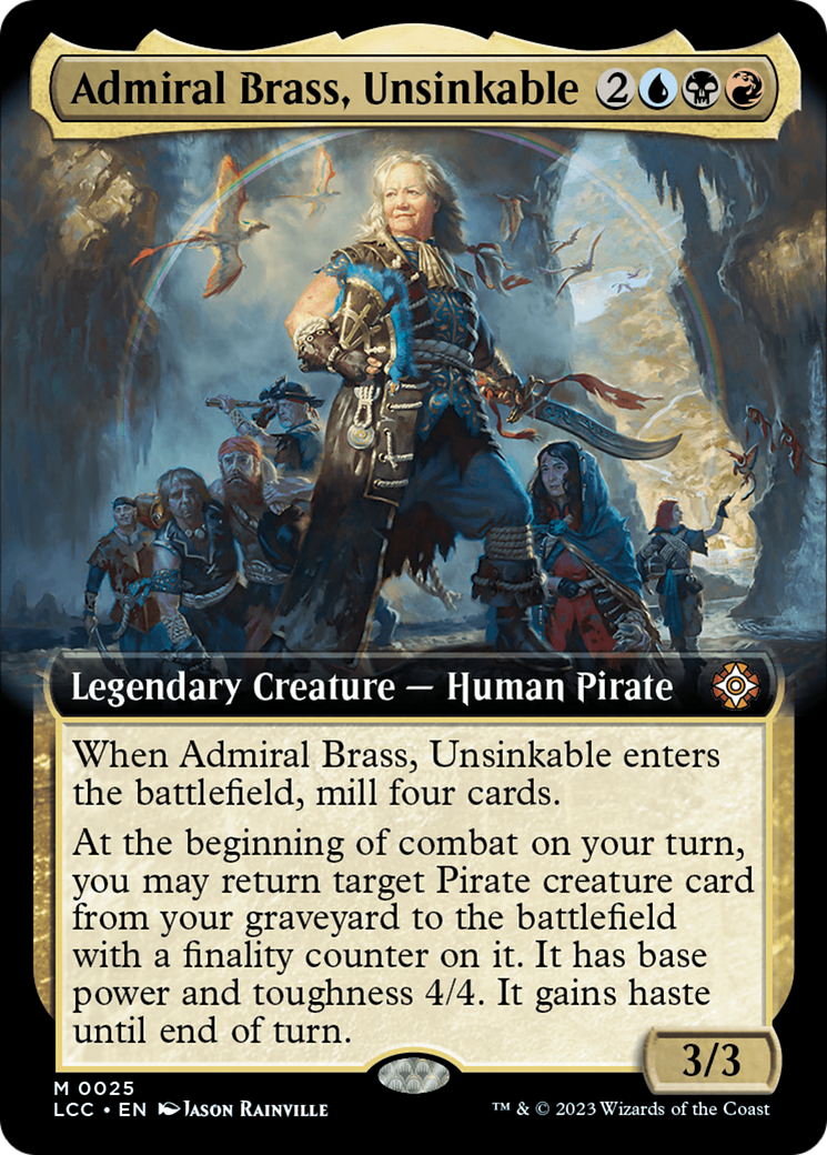 Admiral Brass, Unsinkable (Extended Art) [The Lost Caverns of Ixalan Commander] | Good Games Morley