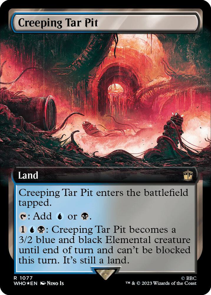 Creeping Tar Pit 1077/331 (Universes Beyond: Doctor Who)  - Extended Art Surge Foil | Good Games Morley