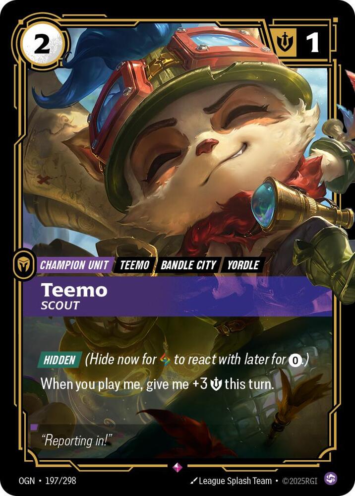 Teemo - Scout 197/298 (Origins)  - Foil | Good Games Morley