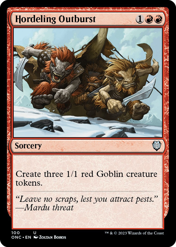 Hordeling Outburst [Phyrexia: All Will Be One Commander] | Good Games Morley