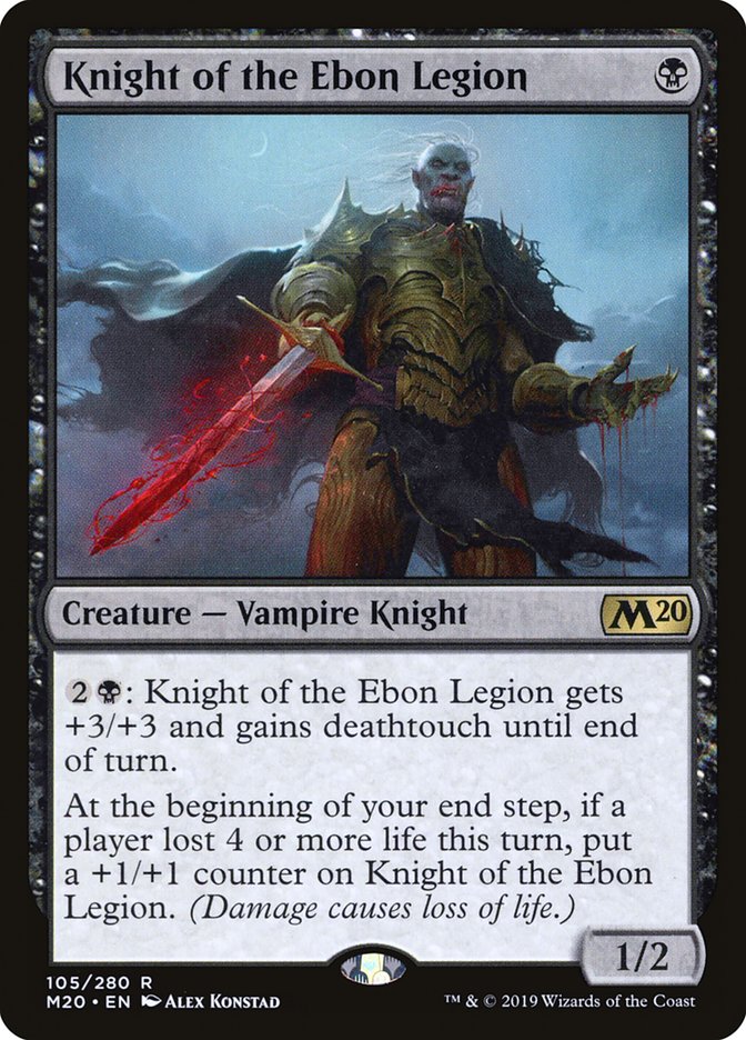 Knight of the Ebon Legion 105/280 (Core Set 2020)  | Good Games Morley
